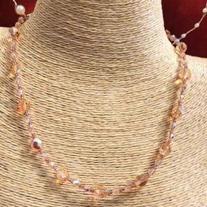 Mary Millsaps Sterling and Crystal Necklace